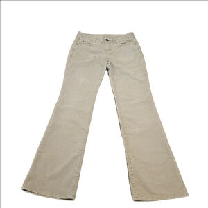 Women's Eddie Bauer Classic Beige Corduroy Boot Cut Pants Size 6